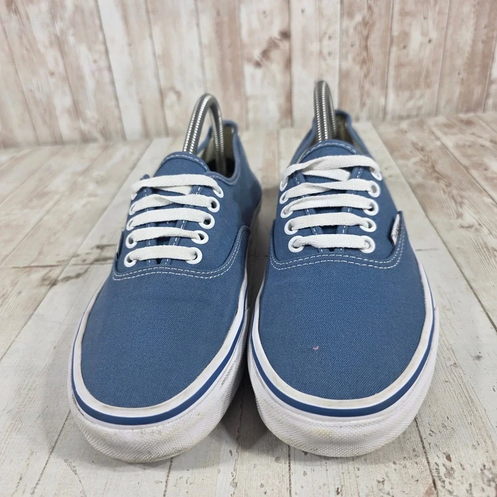 Vans‎ Authentic Blue Canvas Low Top Sneakers Womens 9.5 Mens 8 Skate Shoes